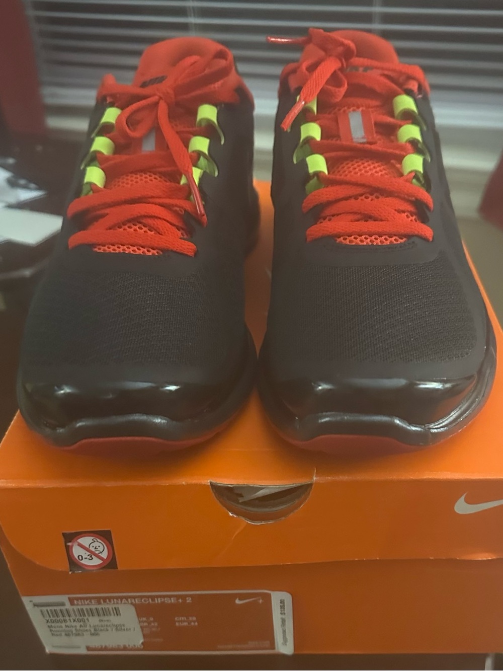 Nike LunarEclipse+ 2 in the 'Black/University Red' size 10